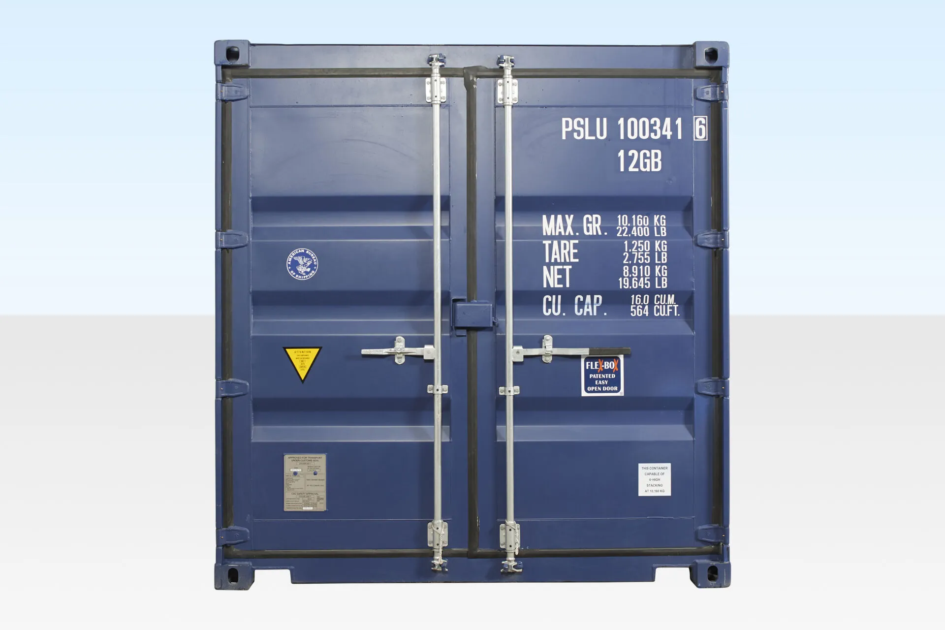 10Ft X 8Ft Shipping Container One trip Blue2