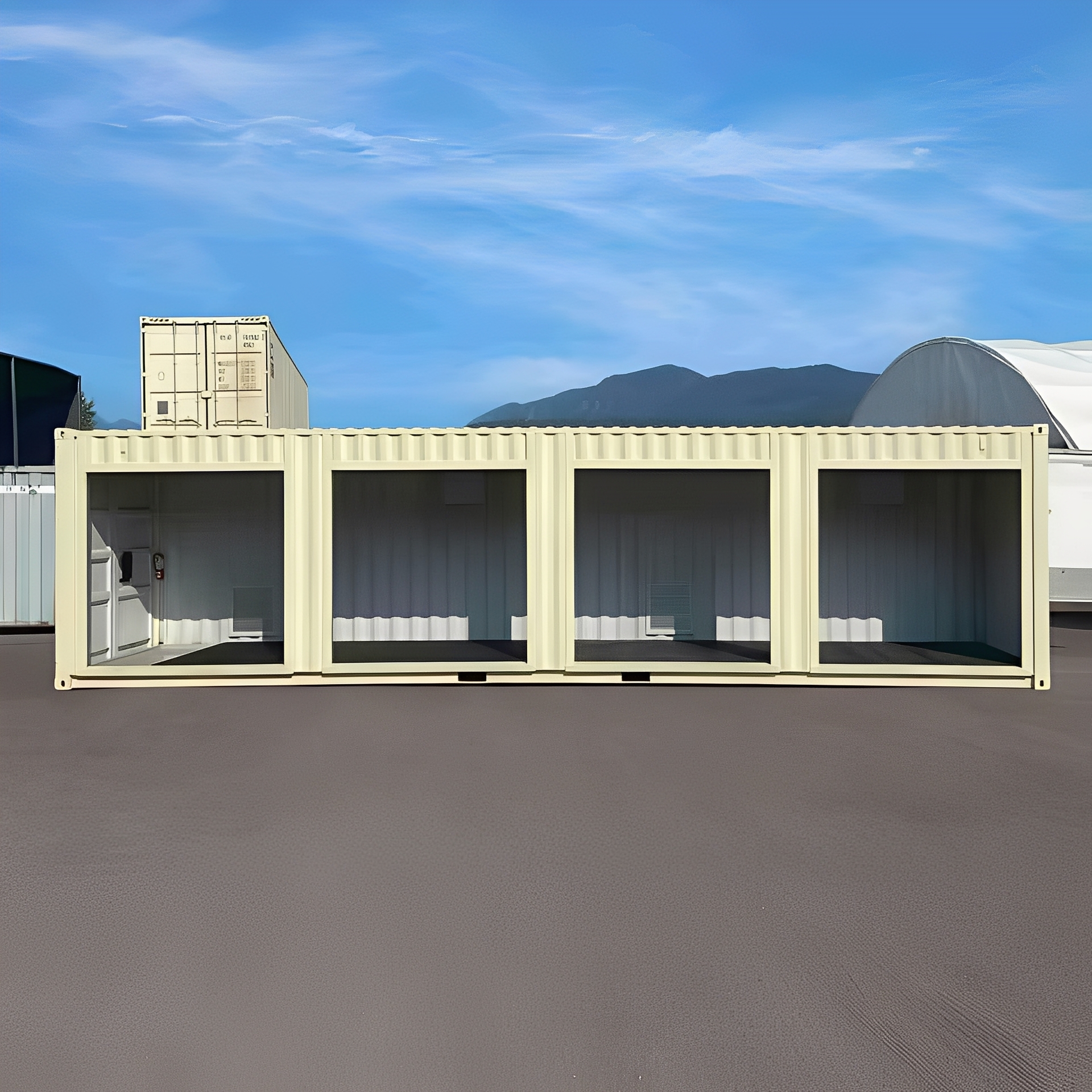 40ft High Cube Shipping Container With 4 Roll Up Doors1
