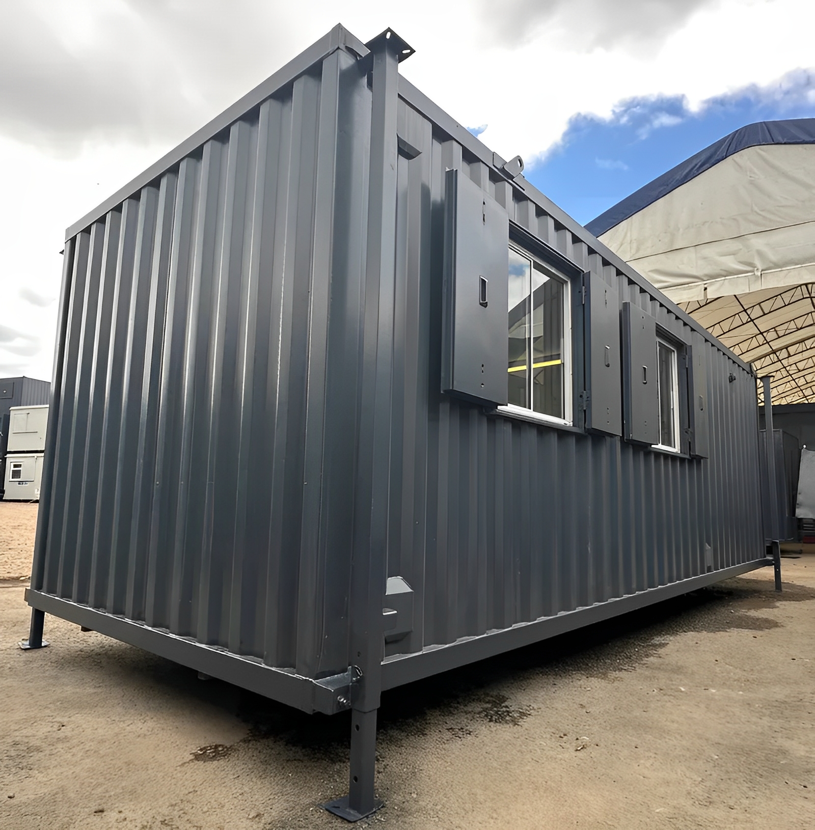 Static Welfare 24x9Ft Anti Vandal Cabin Office Canteen Toilet 10KVA Generator 3